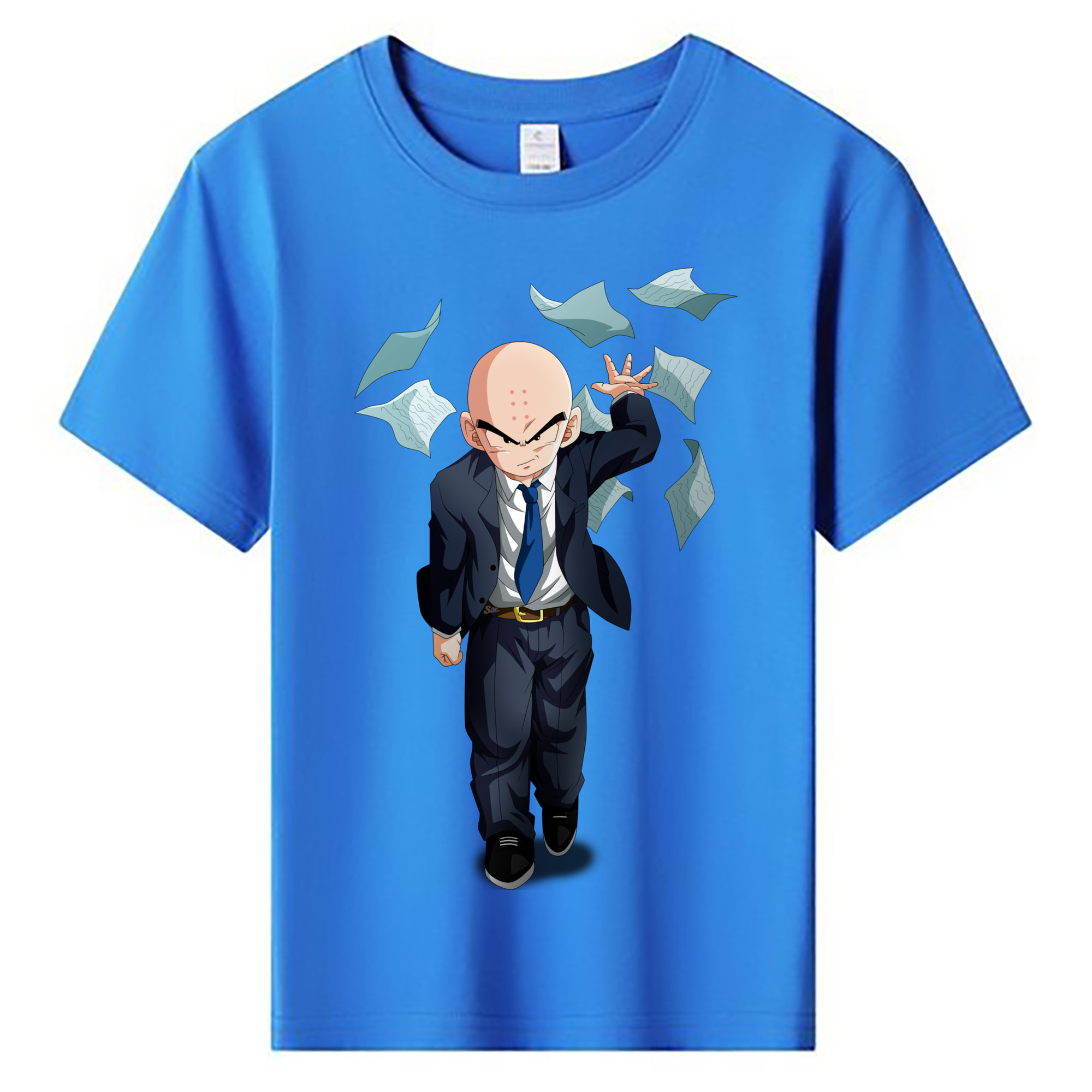 （画像用） ドラゴンボール クリリン DRAGON BALL krillin 綿100％キッズTシャツ（フロントプリント）